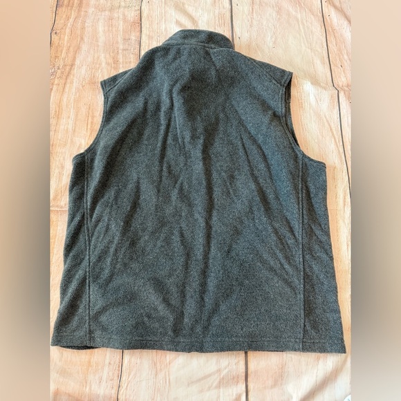 Columbia Vest Men's XL Charcoal Gray Fleece Full Zip-Up Front w/ Zipper Pockets - Picture 7 of 7